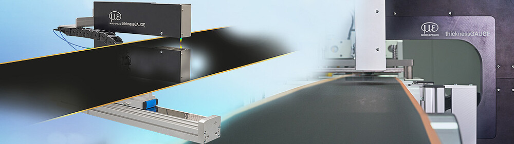 Misurazione in linea dello spessore di materiali a nastro