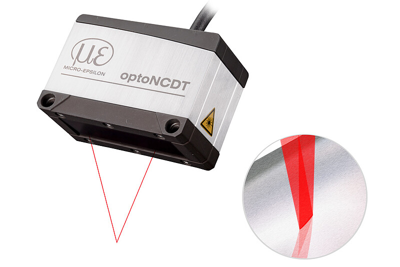 Sensore laser compatto per oggetti metallici lucidi