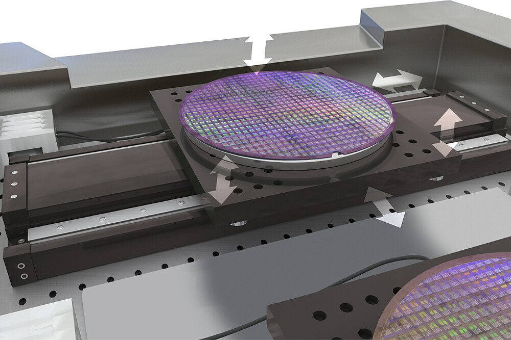 Posizionamento dei supporti per wafer