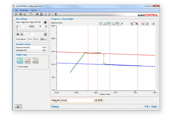30 basic measuring programs with scanCONTROL Configuration Tools