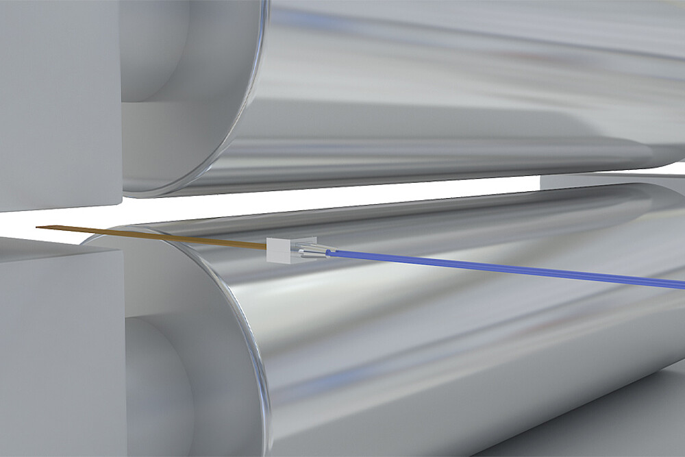 Misurazione del traferro tra i rulli nei processi di calandratura