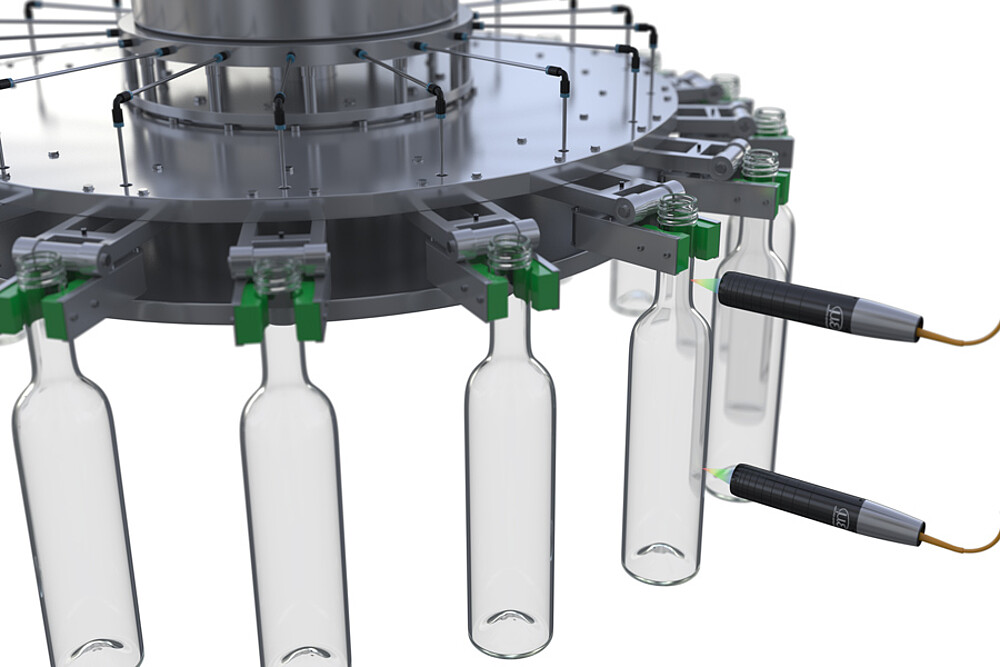 Measurement bottles with confocal chromatic sensors