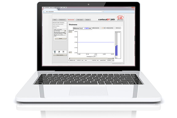 Laptop con interfaccia web