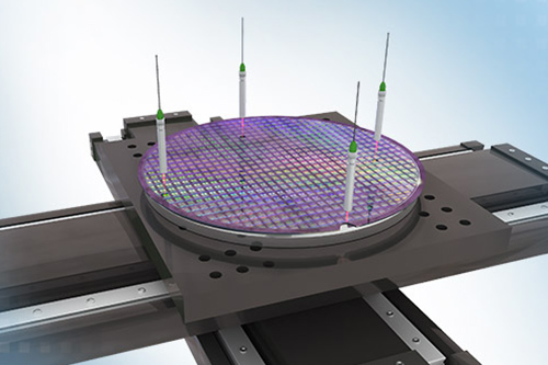 Positionierung der Waferstage mit Weißlichtinterferometern